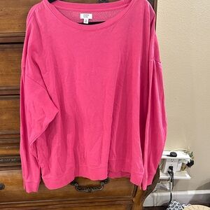 Crown & Ivy Vibrant Pink Sweatshirt